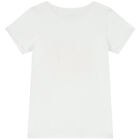 Girls White Logo T-Shirt, 1, hi-res