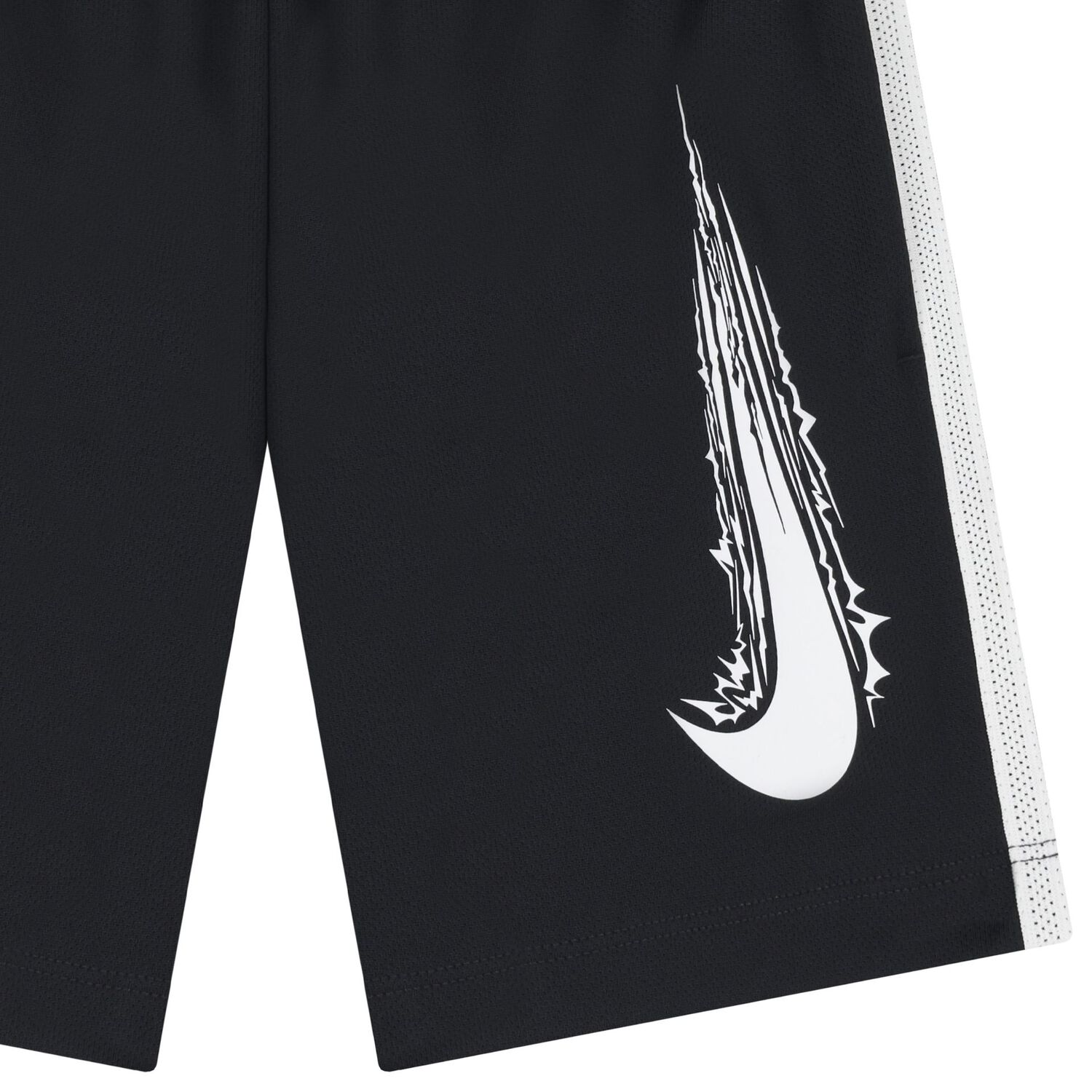 Boys Black Logo Shorts , 1, hi-res
