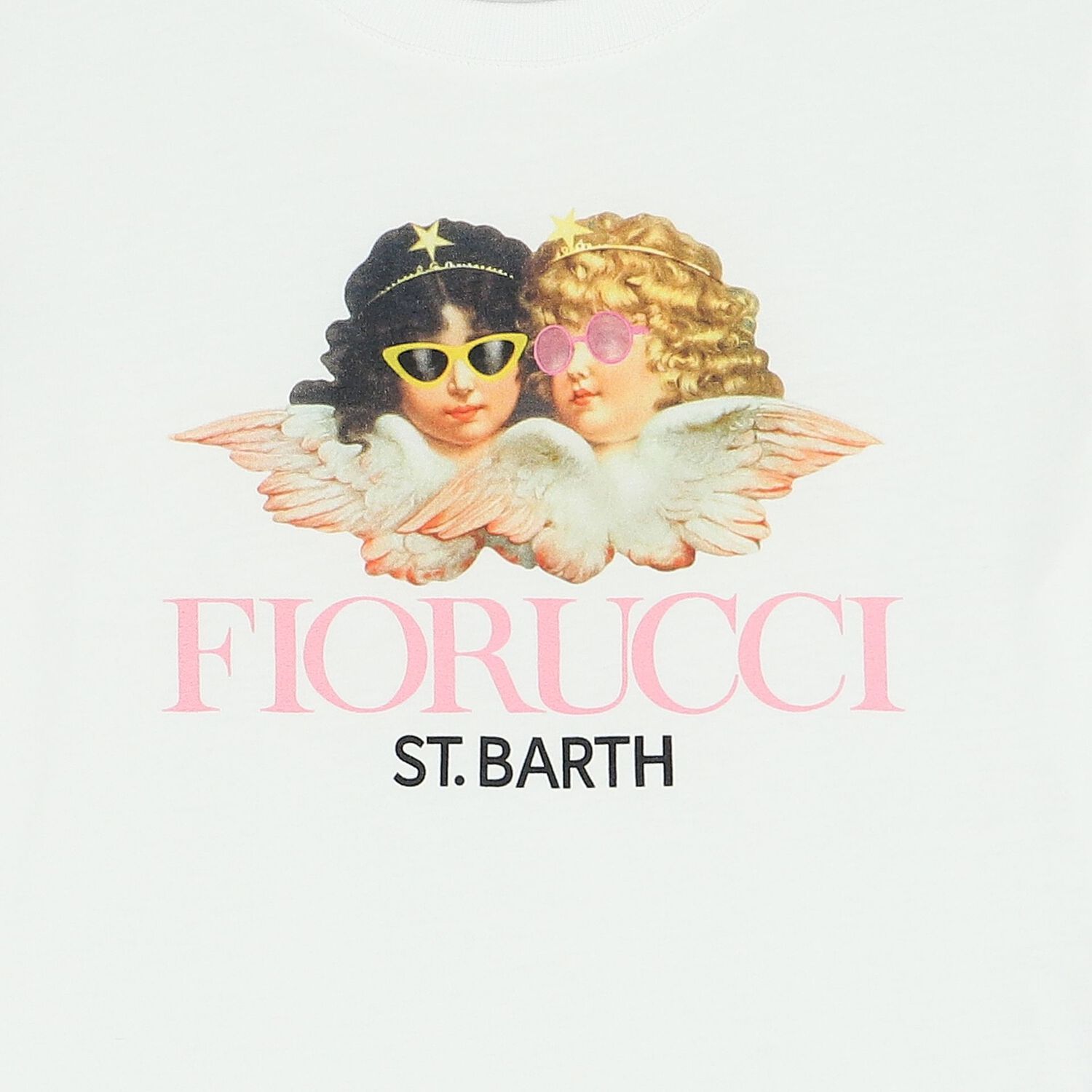 Girls White Fiorucci T-Shirt, 1, hi-res