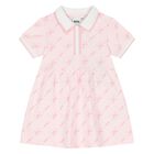 Younger Girls Pink Logo Dress , 1, hi-res