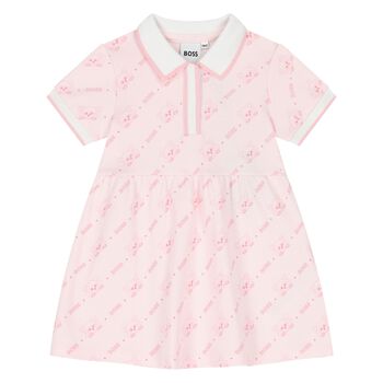 Younger Girls Pink Logo Dress 