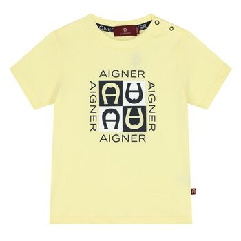 Younger Boys Yellow Logo T-Shirt