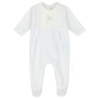 White Logo Babygrow, 1, hi-res