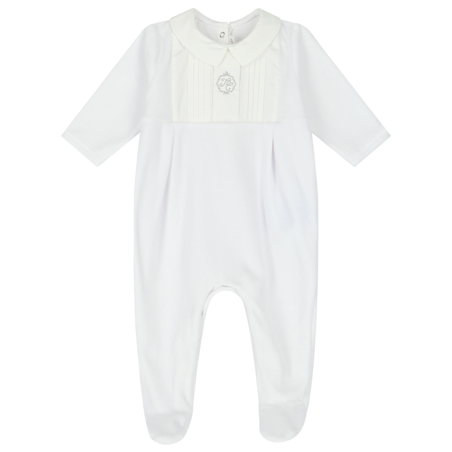 White Logo Babygrow, 1, hi-res
