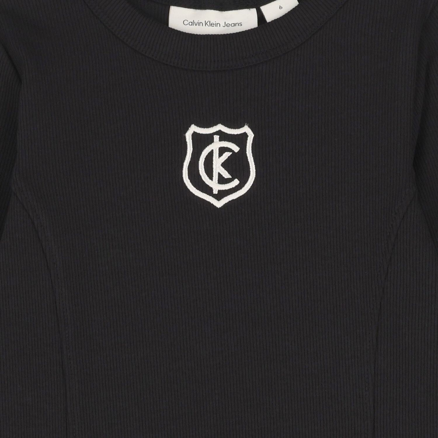 Girls Black Logo Dress, 1, hi-res