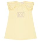 Girls Yellow Logo Dress, 1, hi-res