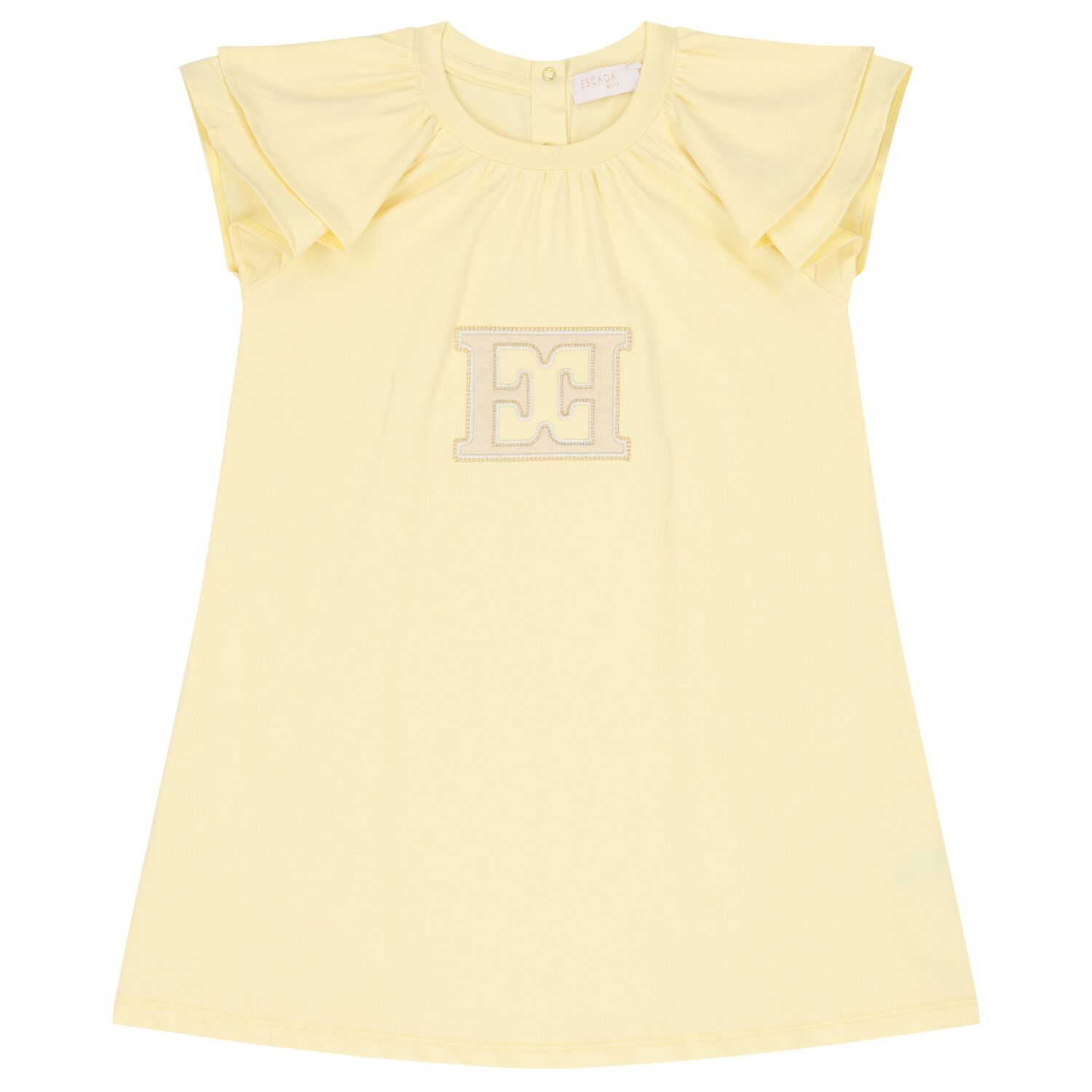 Girls Yellow Logo Dress, 1, hi-res