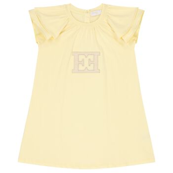 Girls Yellow Logo Dress
