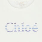 Girls White Logo T-Shirt, 1, hi-res