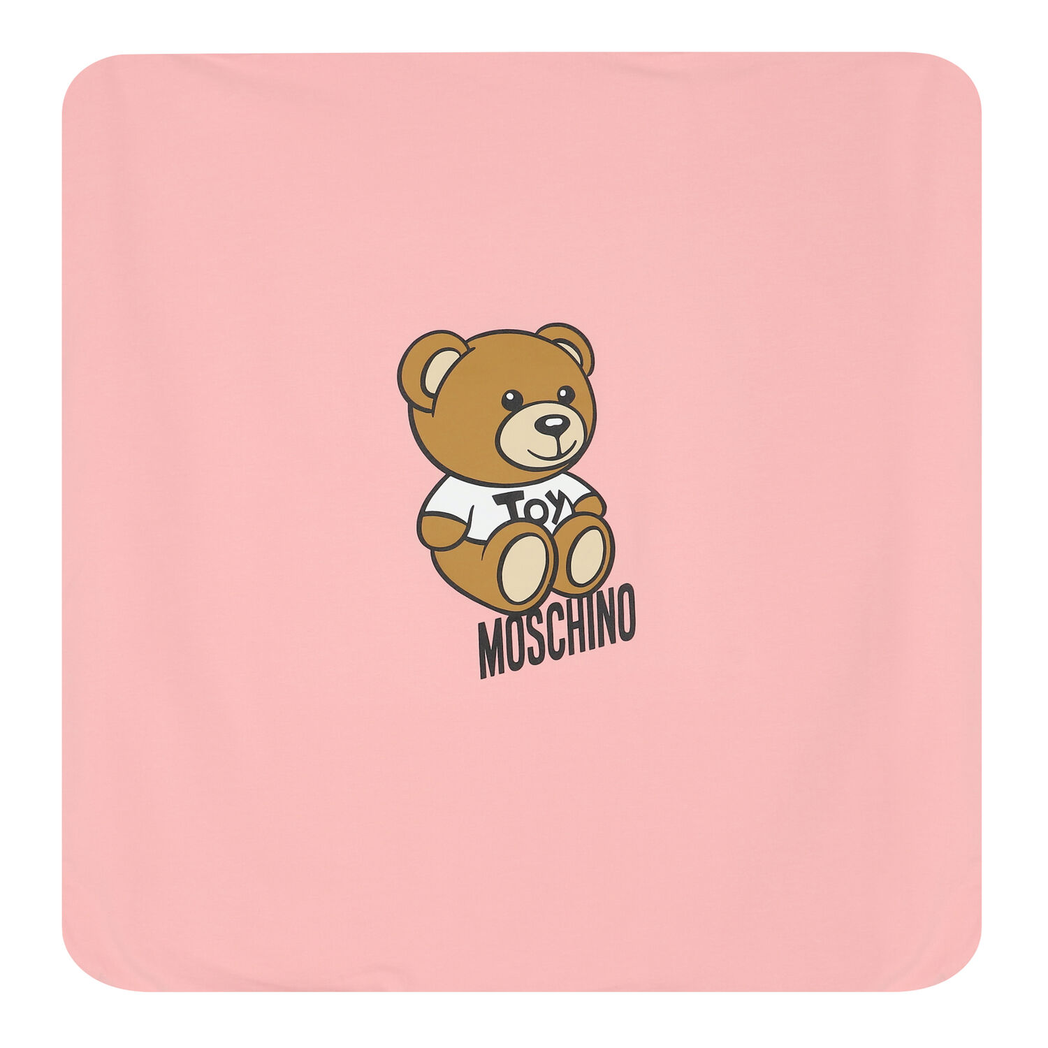 Pink Teddy Bear Logo Baby Blanket, 5, hi-res