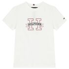 Boys White Logo T-Shirt, 2, hi-res