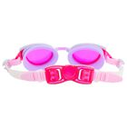 Girls White & Purple Cat Eye Swimming Goggles, 1, hi-res
