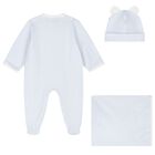 Baby Boys Blue Teddy Bear Babygrow Gift Set, 1, hi-res