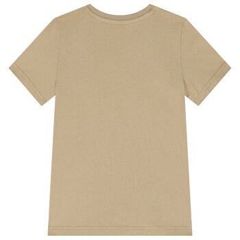 Boys Beige Logo T-Shirt