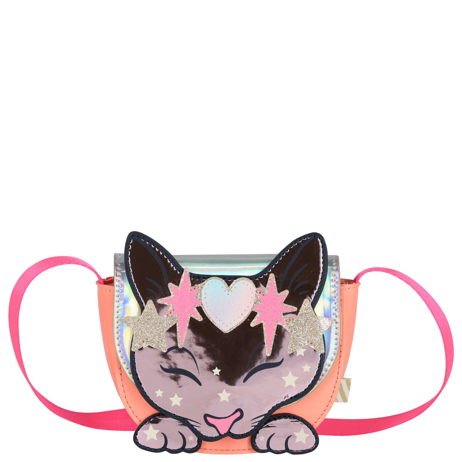 Girls Pink & Orange Cat Bag , 1, hi-res