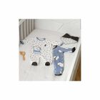 Boys Ivory & Blue Babygrows (2 Pack) & Bib, 1, hi-res