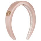 Girls Pink Logo Padded Headband, 1, hi-res