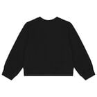 Girls Black Logo Sweatshirt, 1, hi-res