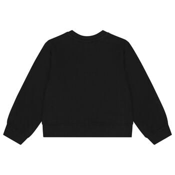 Girls Black Logo Sweatshirt