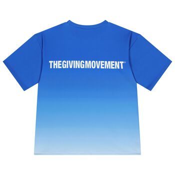 Blue Oversized Ombre Softskin Logo T-shirt