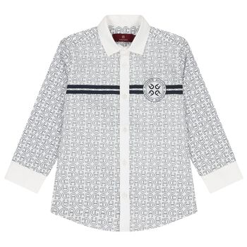 Boys White Logo Shirt