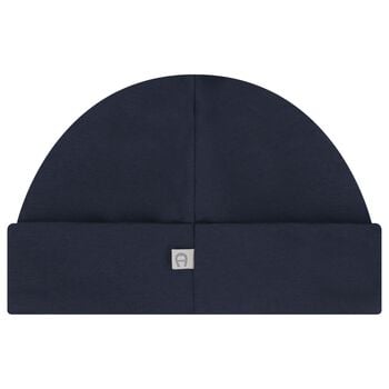 Baby Boys Navy Blue & Gold Logo Hat
