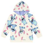 Girls Ivory Lilo & Stitch Zip Up Top, 1, hi-res
