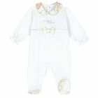Baby Girls White Geo Map Babygrow, 1, hi-res