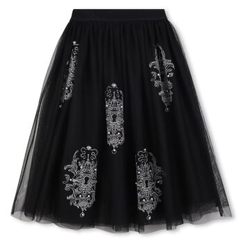 Givenchy Girls Black Embellished Tulle Skirt, 1 Girls Black Embellished Tulle Skirt