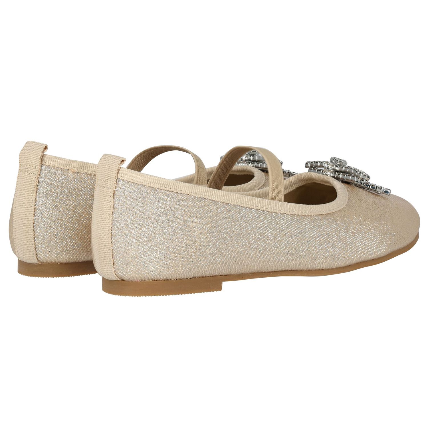 Girls Gold Embellished Shoes, 2, hi-res image number null