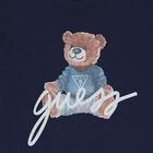 Boys Navy Blue Teddy Bear Logo T-Shirt, 1, hi-res