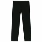 Girls Black Logo Leggings, 1, hi-res