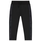 Younger Boys Black Logo Tracksuit, 1, hi-res