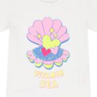 Girls White Seashell T-Shirt, 1, hi-res