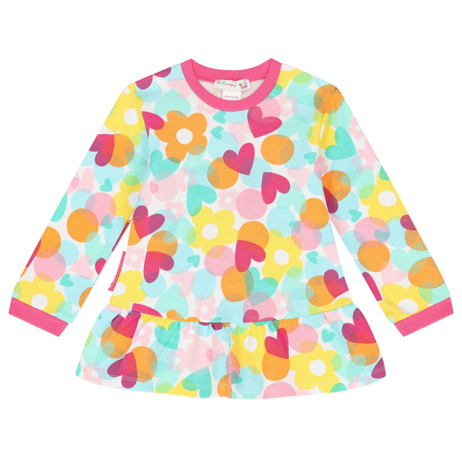 Girls White & Pink Heart Leggings Set, 1, hi-res