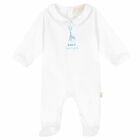 Baby Boys White Logo Babygrow, 1, hi-res
