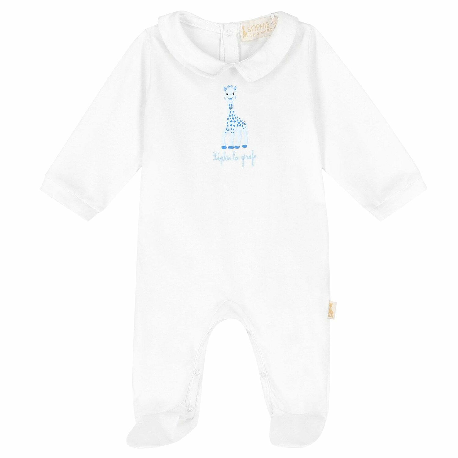 Baby Boys White Logo Babygrow, 1, hi-res image number null