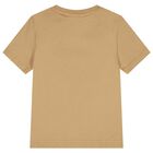 Boys Beige Logo T-Shirt, 2, hi-res