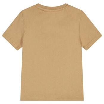 Boys Beige Logo T-Shirt