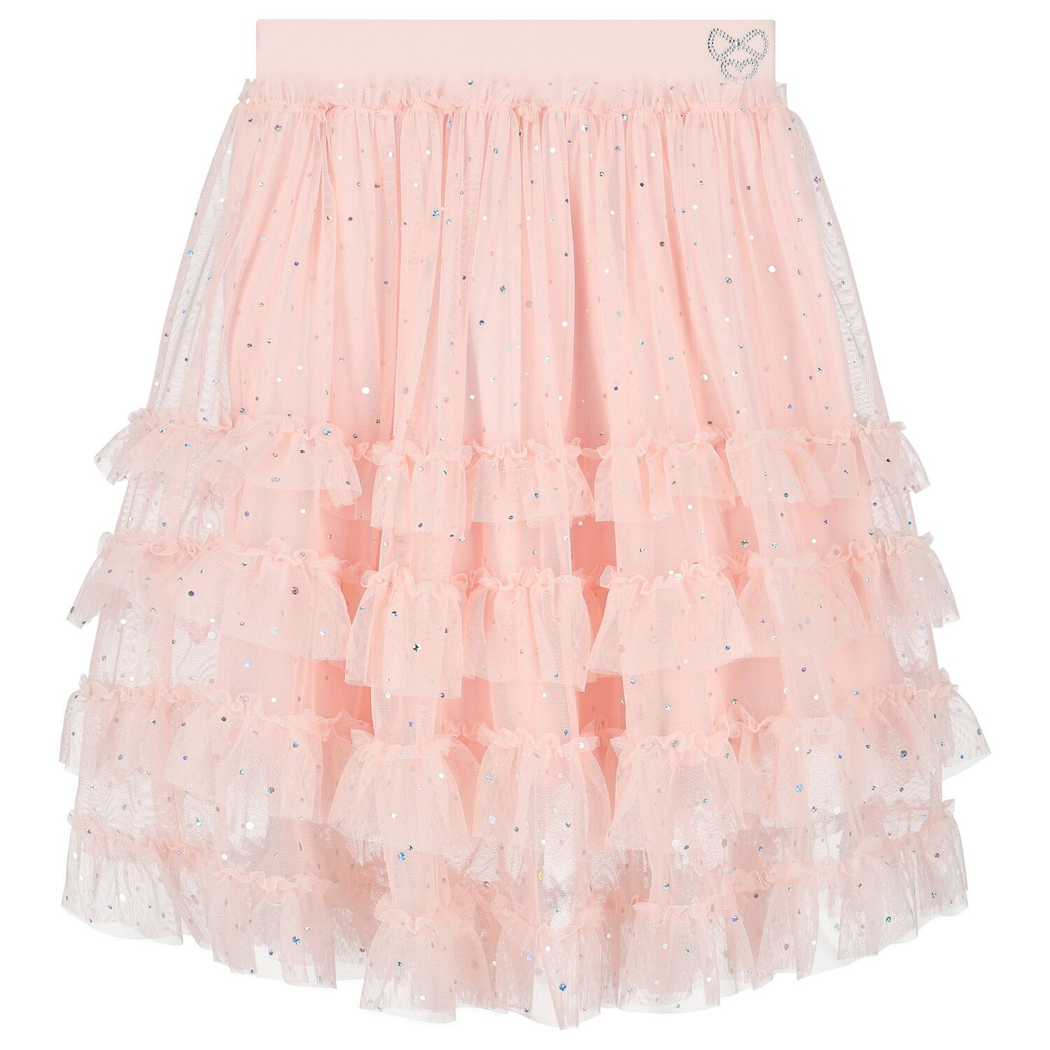 Girls Pink Rullfed Tulle Skirt, 1, hi-res image number null