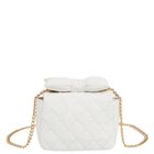 Girls White Bow Handbag, 1, hi-res