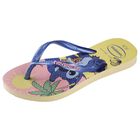 Girls Yellow Disney Logo Flip Flops, 1, hi-res