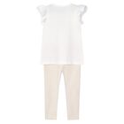 Girls White & Ivory Leggings Set, 1, hi-res