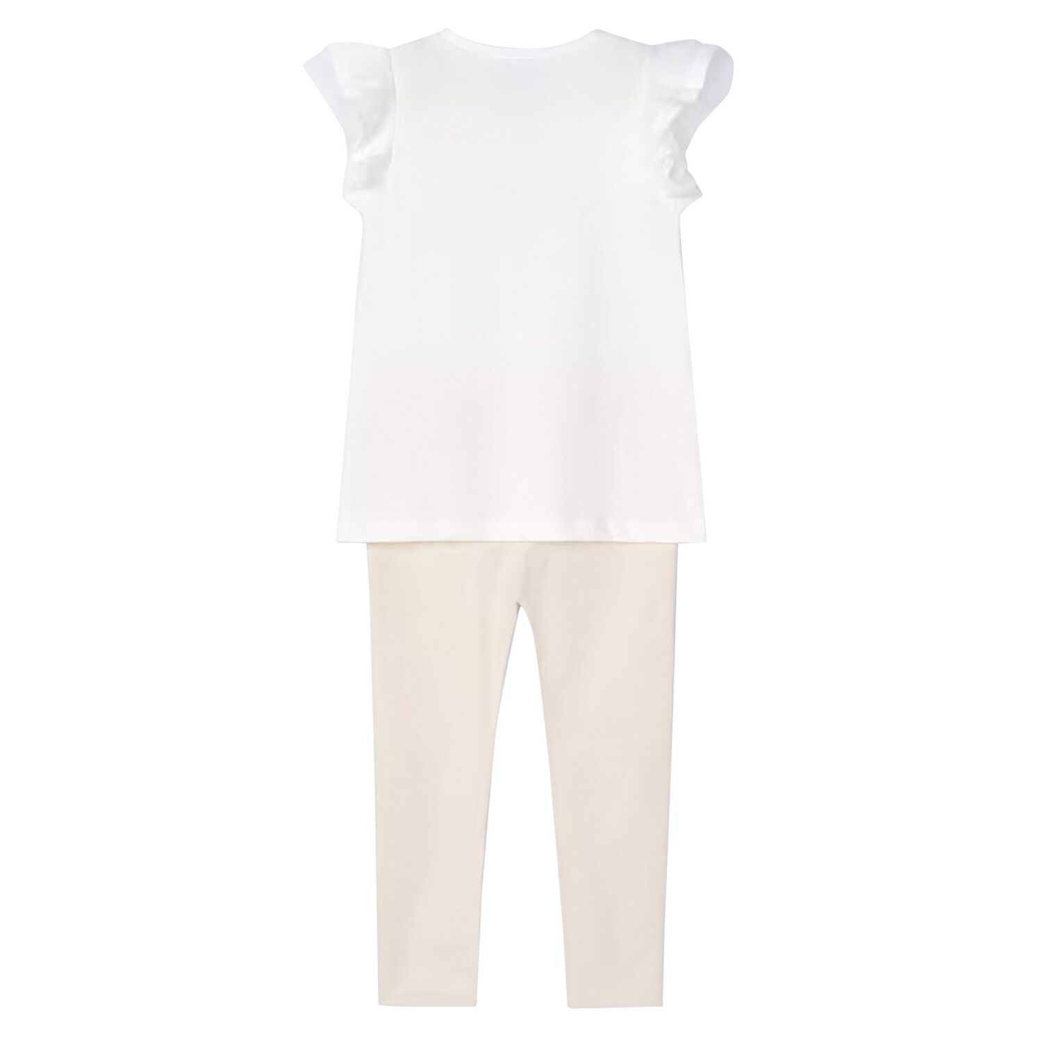 Girls White & Ivory Leggings Set, 1, hi-res