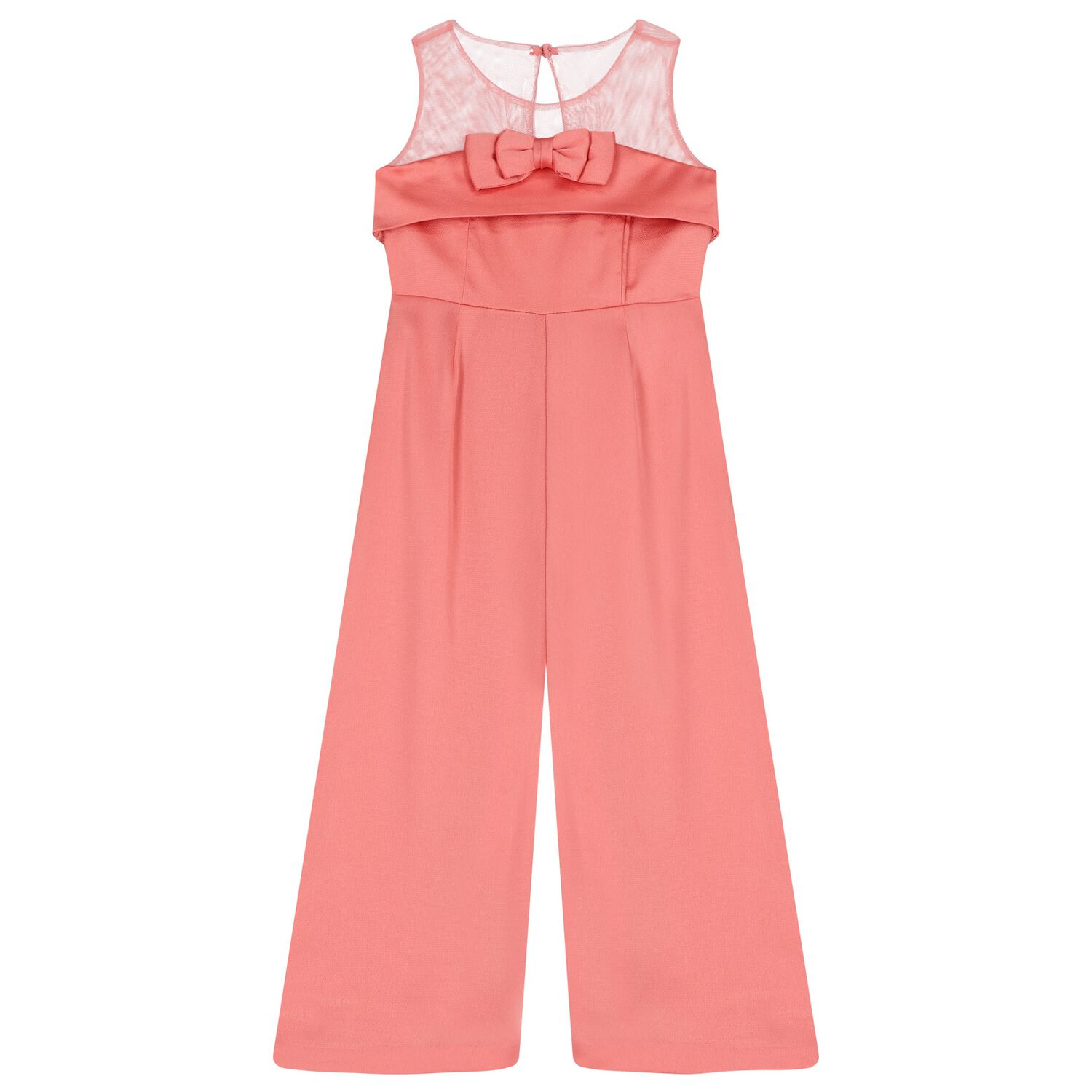 Girls Pink Crepe Jumpsuit, 1, hi-res image number null