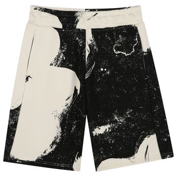 Boys Ivory & Black Shorts