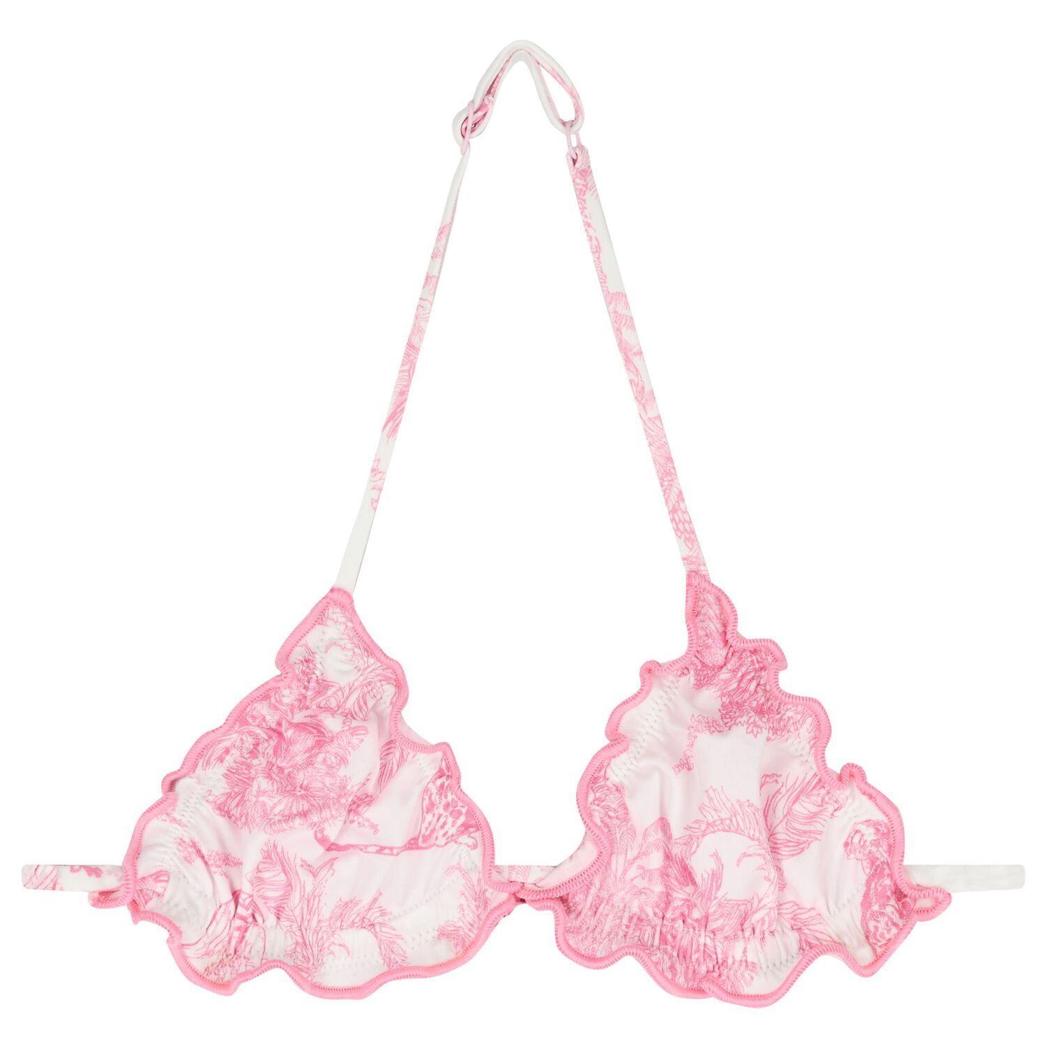 Girls Pink & White Jungle Bikini, 1, hi-res