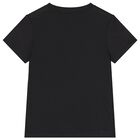 Boys Black Logo T-Shirt, 2, hi-res