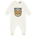 Ivory Teddy Bear Logo Babygrow Gift Set, 1, hi-res