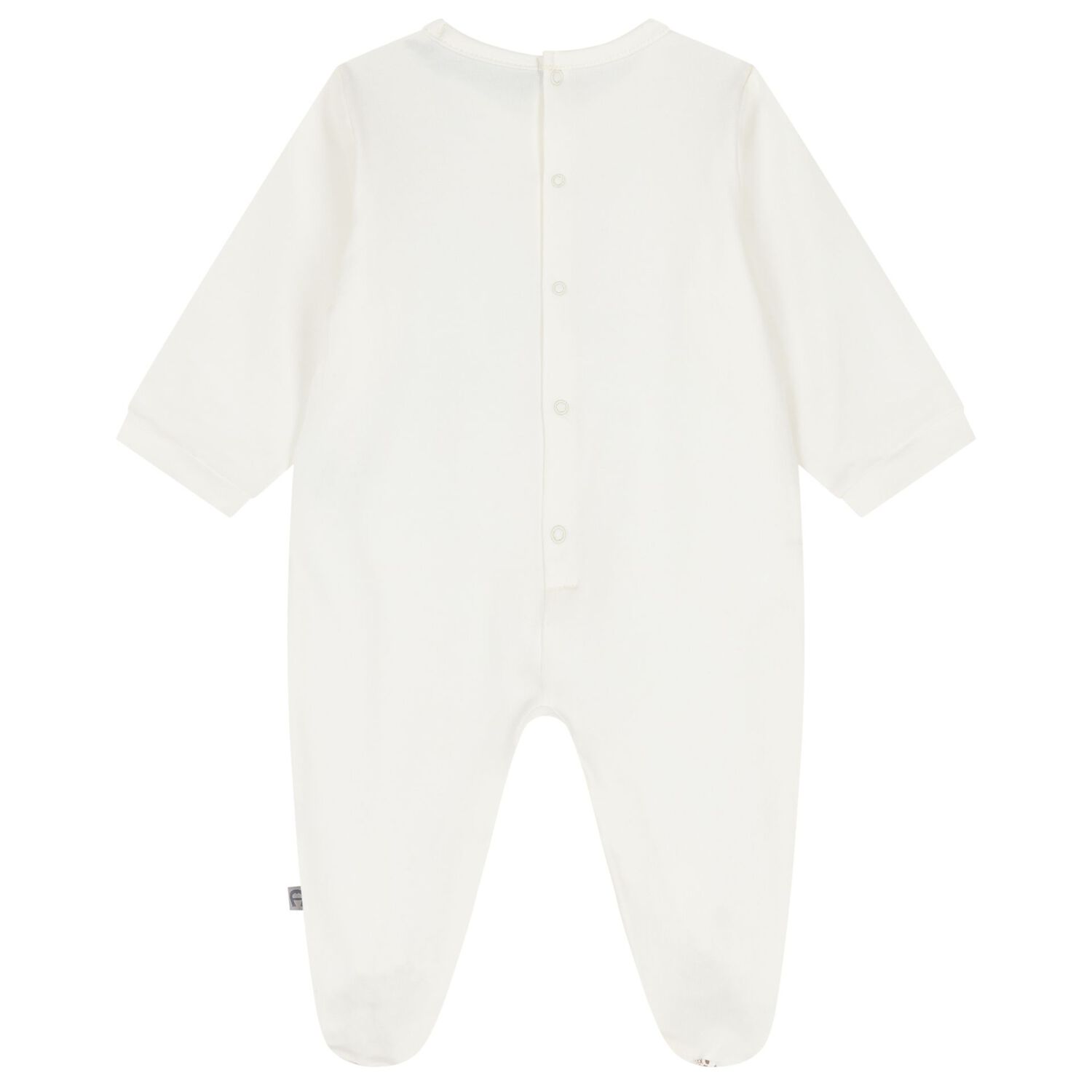 Ivory Teddy Bear Logo Babygrow, 1, hi-res